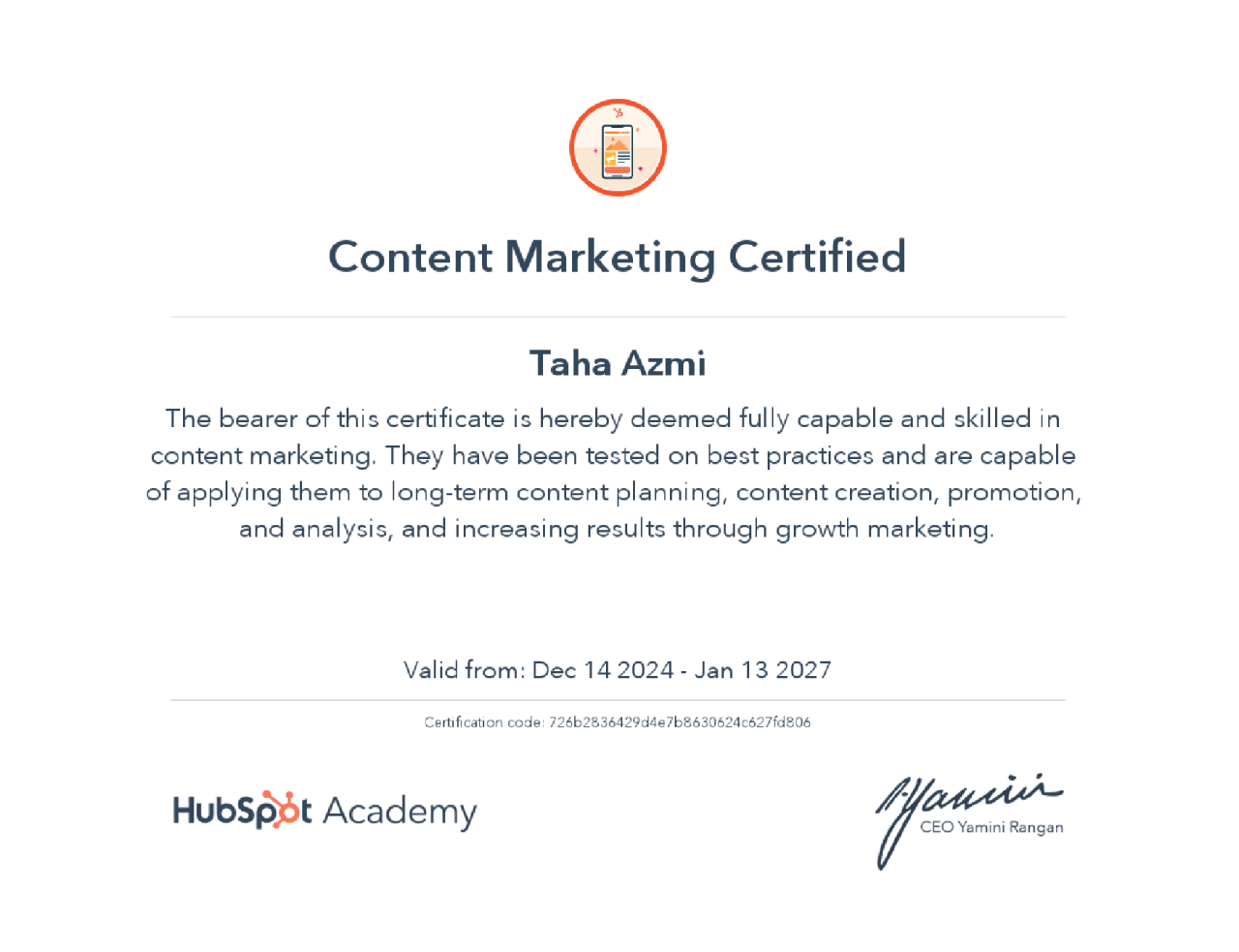 Content Marketing Certified