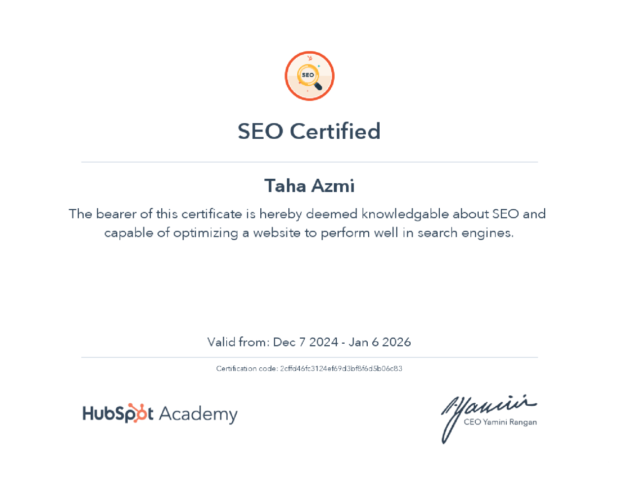 SEO Certified