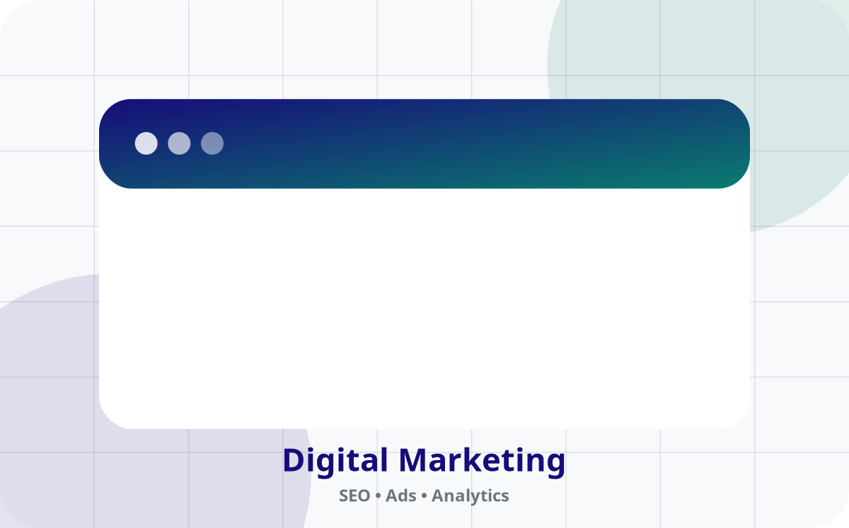 Digital marketing strategy dashboard illustration