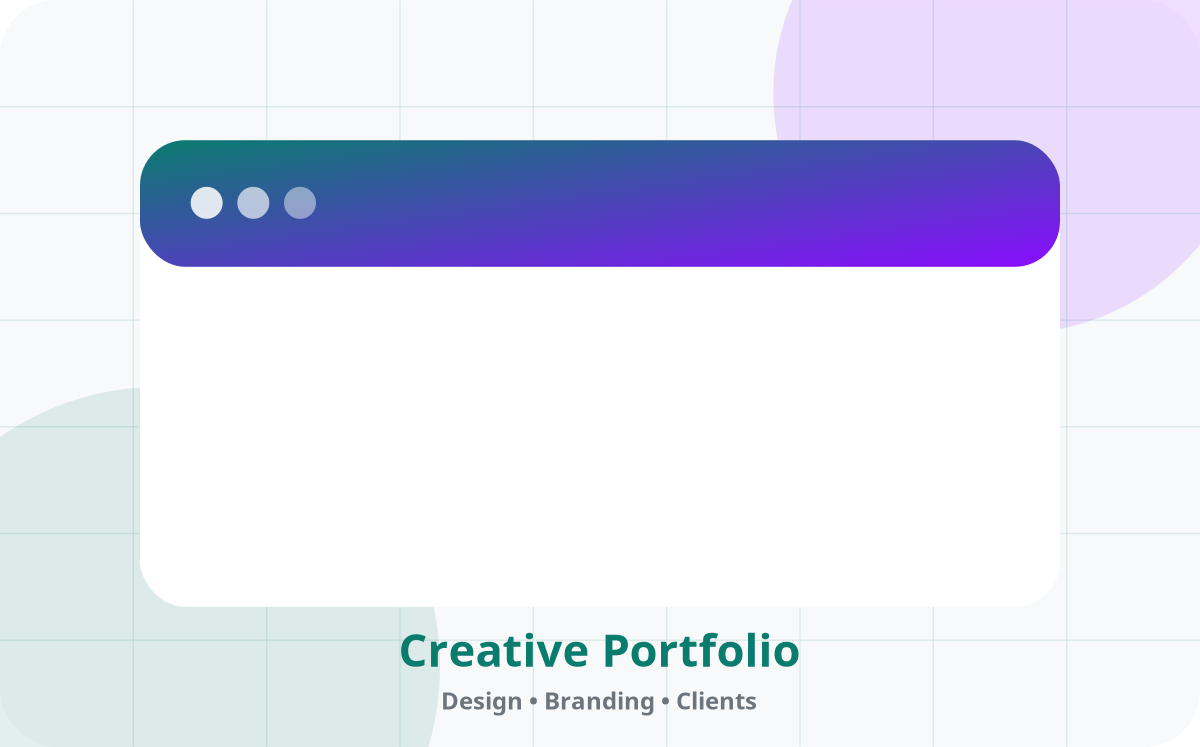 Creative portfolio design illustration